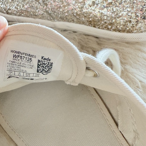 KEDS for Kate Spade Platinum Glitter Lace Up Sneakers - Picture 5 of 9
